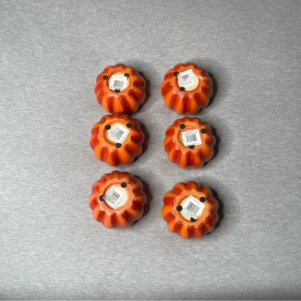 Target Orange 4” Round Pumpkin Ceramic Planter Pot 6 PCS. Set